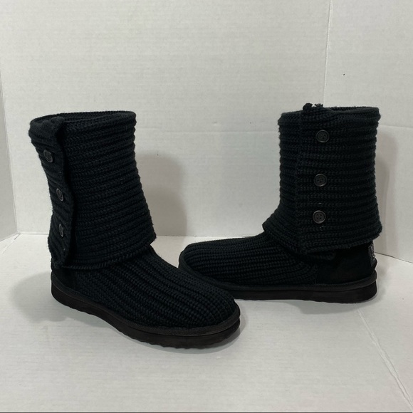 Mark Stone whistler knit GENUINE SHEEPSKIN cardy ugg boots Ladies 8 1/2 - Picture 9 of 9